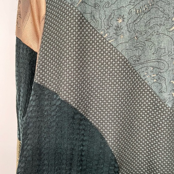 VTG Donna Jessica Patchwork Maxi Dress Women's Size 3 Junior Cowl Neck Lagenlook - Picture 5 of 8